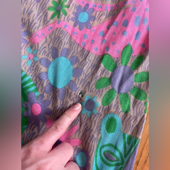 60s Vintage Diane Von Furstenberg Stretch Silk Big Cat Novelty Print Dress - Picture 15 of 15